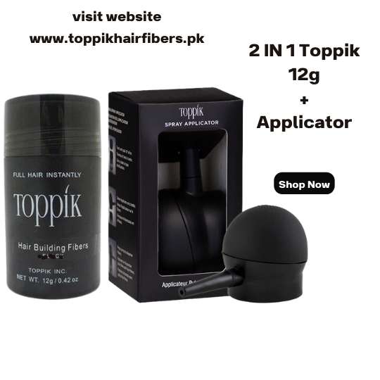 Toppik Hair Fibers 2 IN 1 Deal 12g Fiber+ Spray Applicator in Pakistan