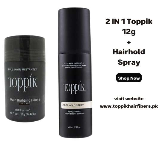 Toppik Hair Fibers 2 IN 1 Deal 12g Fiber+ FiberHold Spray