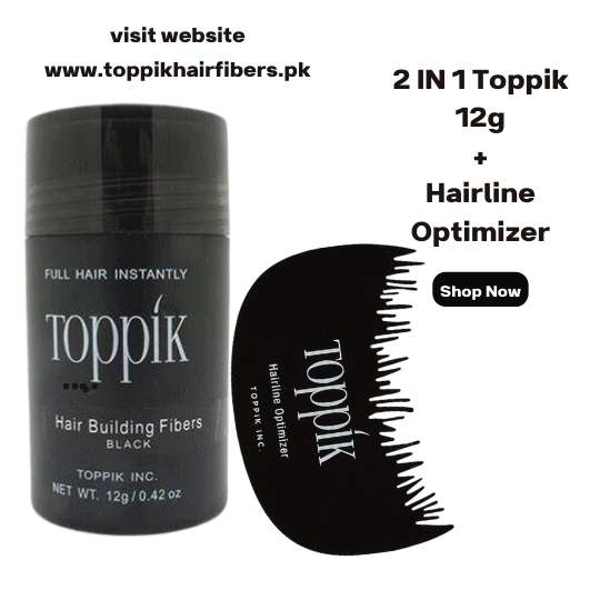 Toppik Hair Building Fibers 2 IN 1 Deal 12g Fiber+ Hairline Optimizer in Pakistan