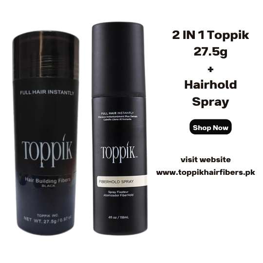Toppik Hair Fibers 2 IN 1 Deal 27.5g Fiber+ FiberHold Spray