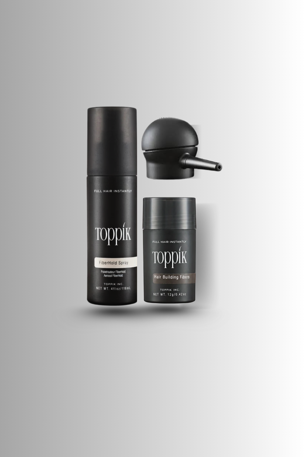 Pack of 3 Toppik Hair Building fiber 12g, Hair Hold Spray and Applicator in pakistan