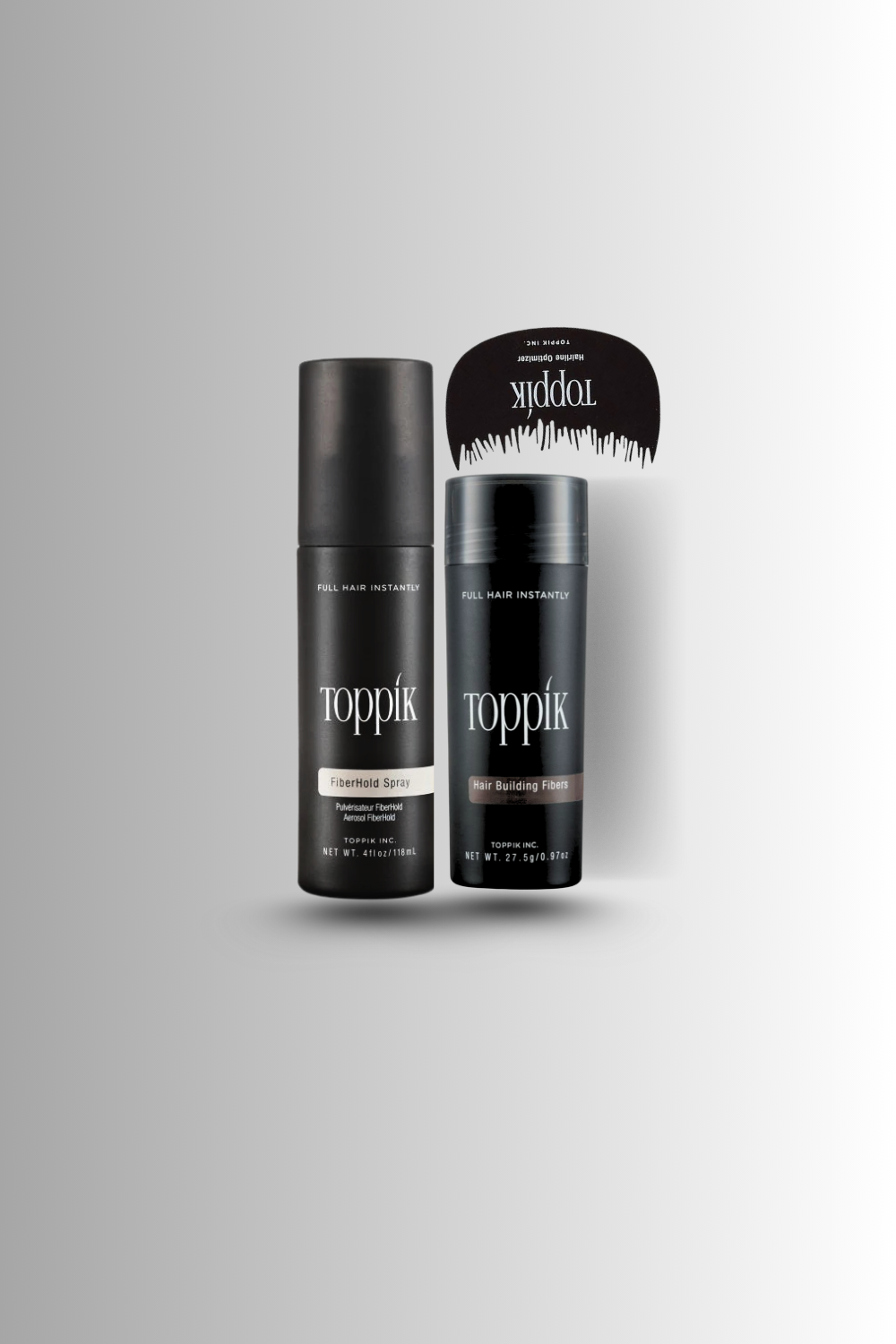 Pack of 3 Toppik Hair Building fiber , Hair Optimizing Comb and Hair Hold Spray in pakistan